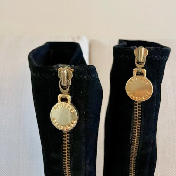 Stuart Weitzman Black Suede High Heel Boots – Back Zip – Size 6 – Made in Spain - Picture 4 of 10